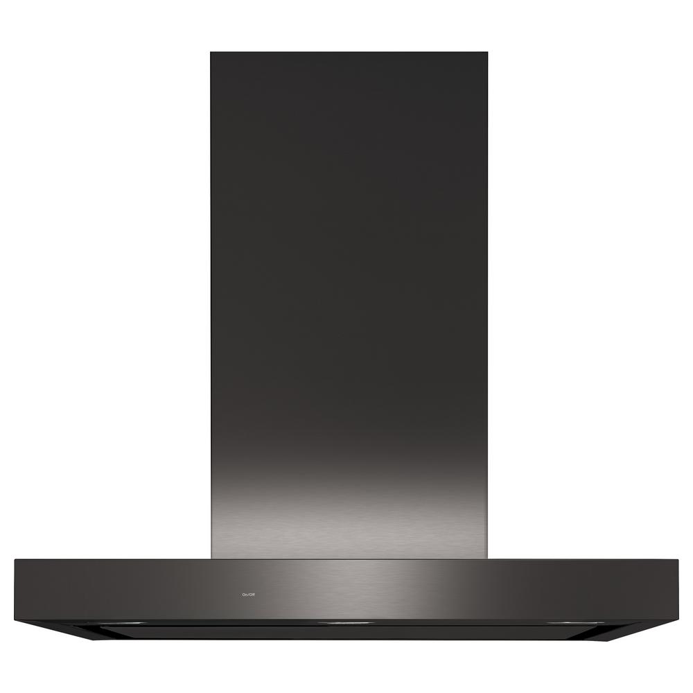 GE 30 in. Wall Mount Range Hood in Black Stainless Steel, Fingerprint ResistantUVW9301BLTS