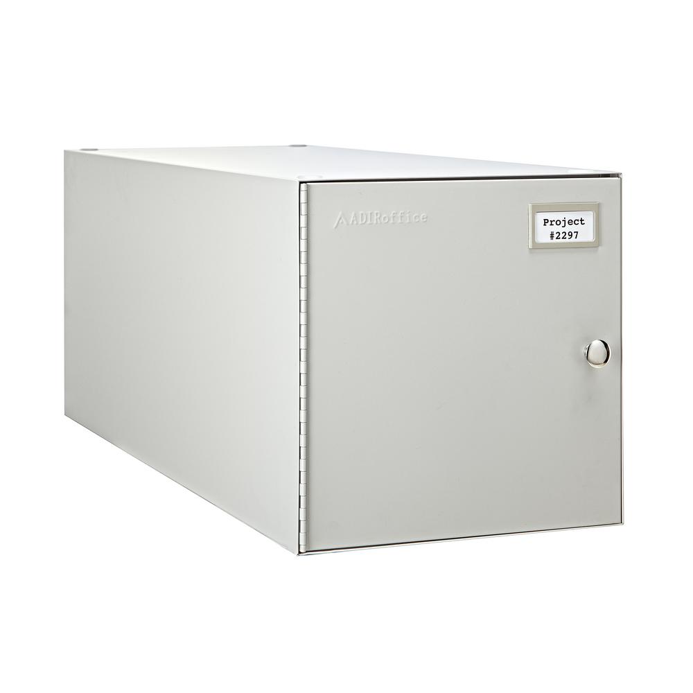 Adiroffice 38 In Gray Stackable Steel Roll File 16 Compartment