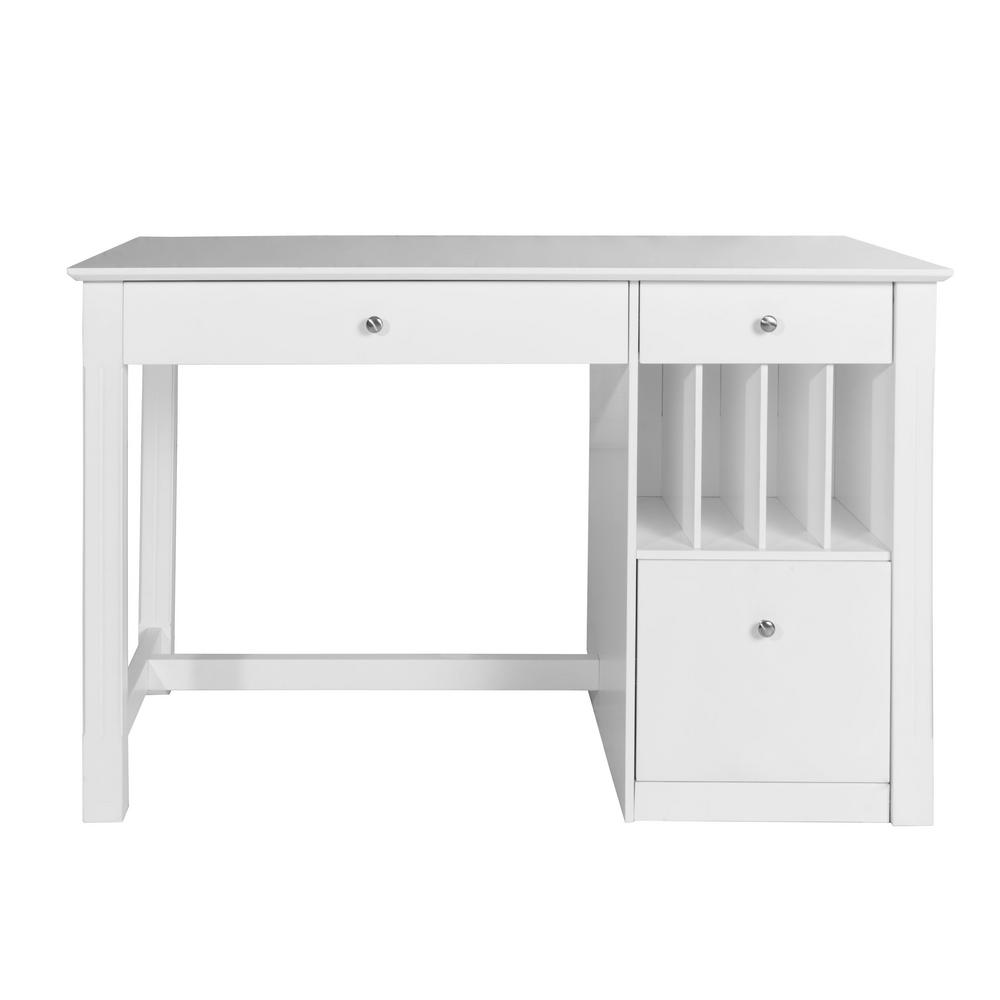 Walker Edison Furniture Company White Desks Home Office Clara White Desk With Storage