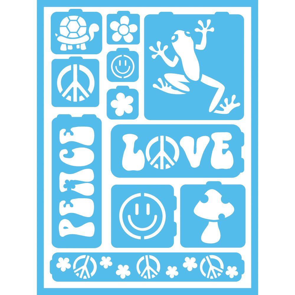 Americana Just Groovy SelfAdhesive StencilAGS200A The Home Depot