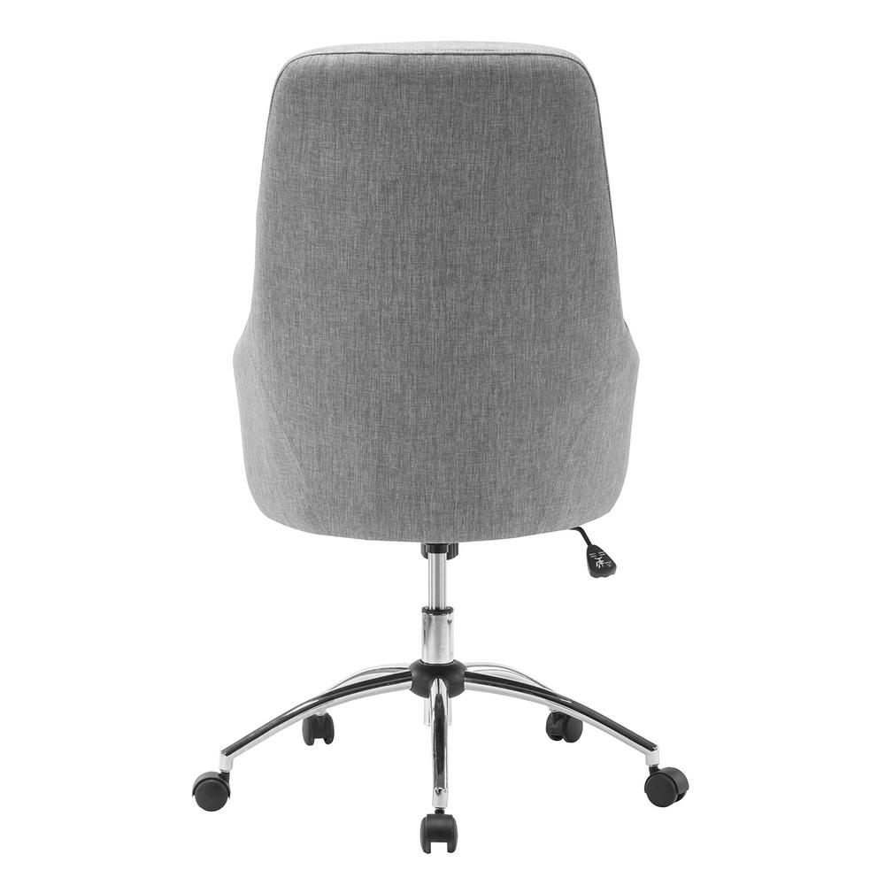Techni Mobili Gray Comfy Height Adjustable Rolling Office Desk Chair