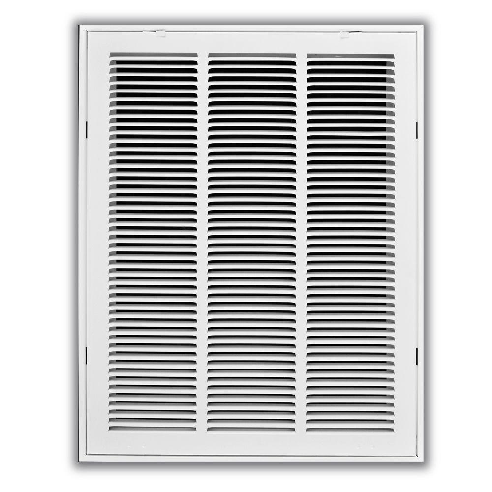 TruAire 24 in. x 16 in. White Return Air Filter Grille-H190 24X16 ...