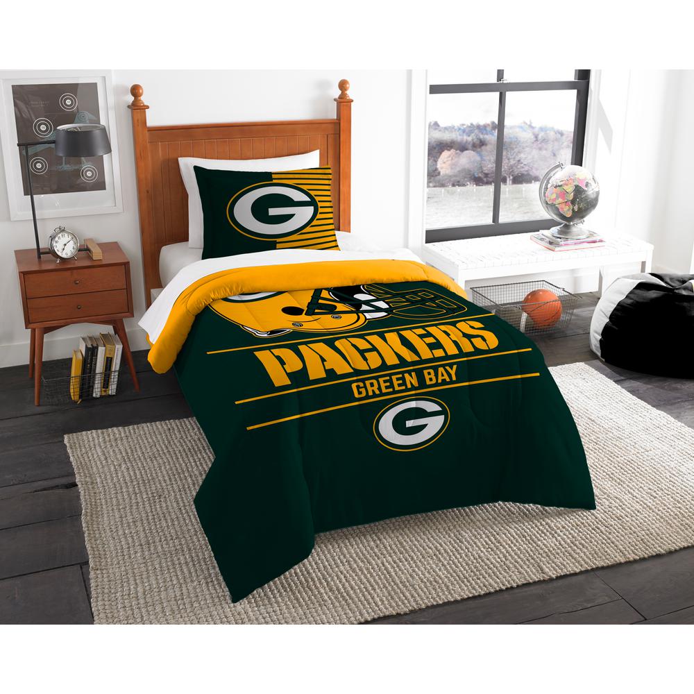 Packers 3 Piece Multicolored Twin Comforter Set 1nfl862000017ret