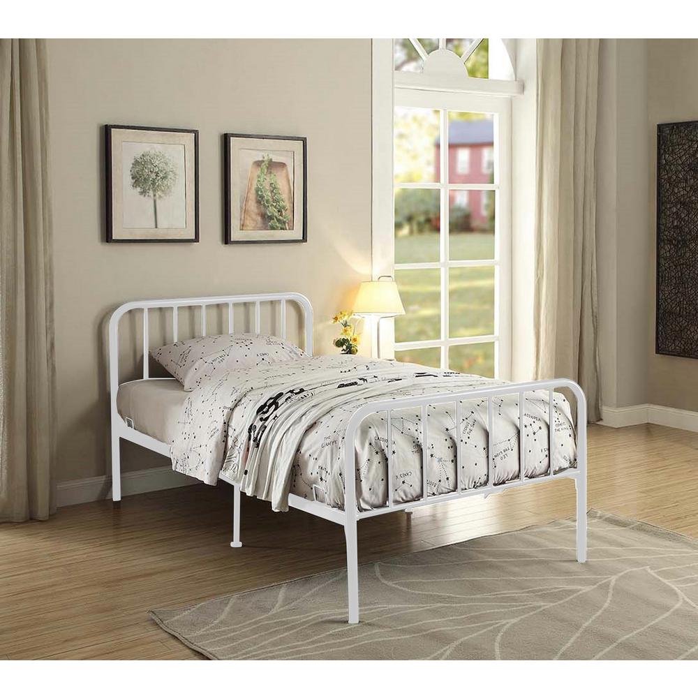 4d Concepts Bed In A Box White Twin Frame 121442 The Home Depot 4d Concepts Bed In A Box White Twin Frame