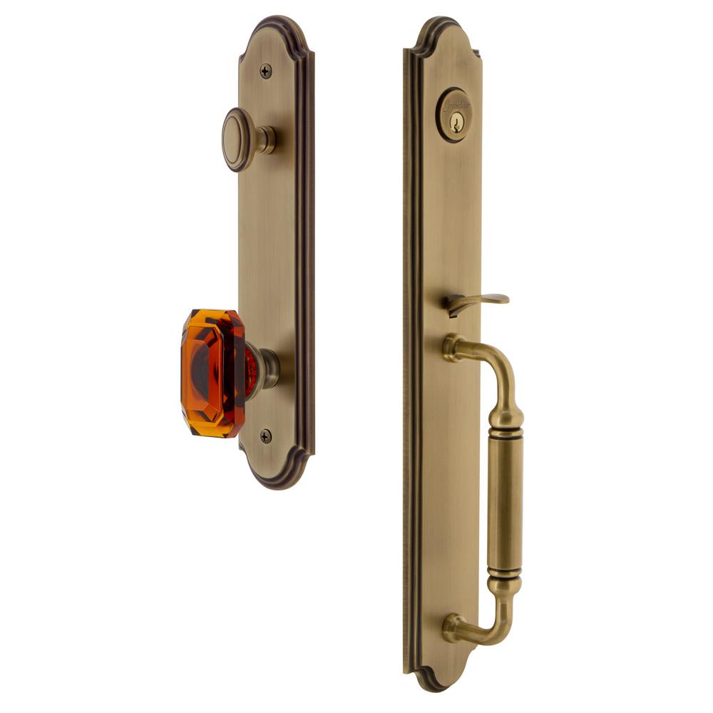 Grandeur Arc 1 Piece 2 3 8 In Backset Vintage Brass Door