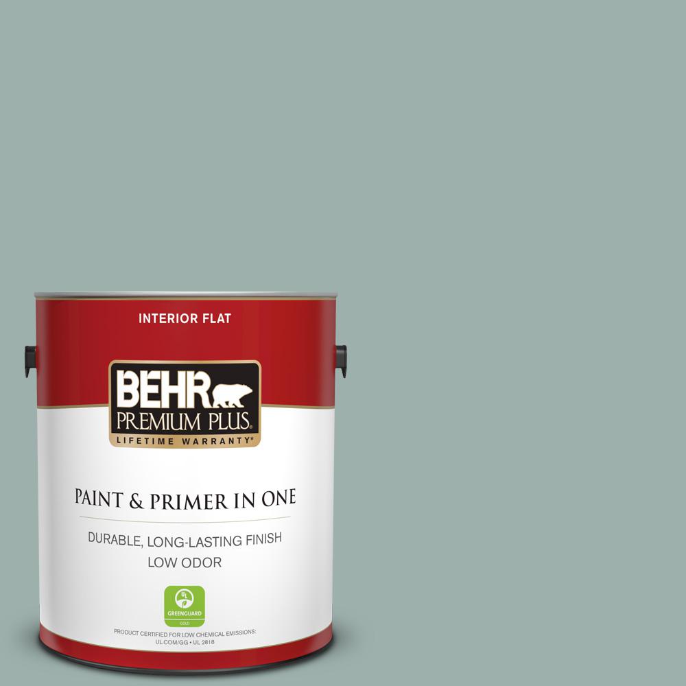 1 gal. #N430-3 Garden Vista Flat Low Odor Interior Paint and Primer in One