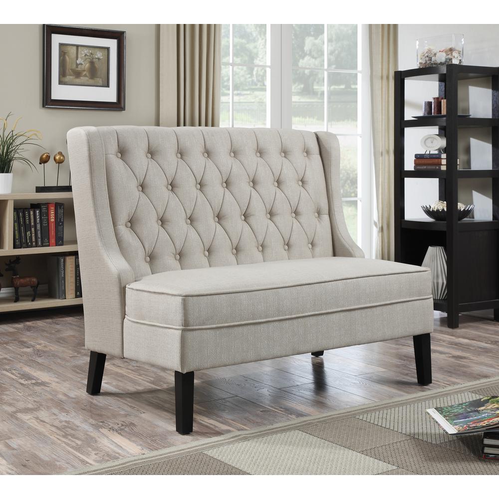 HomeSullivan Cream Bench-404730NF - The Home Depot