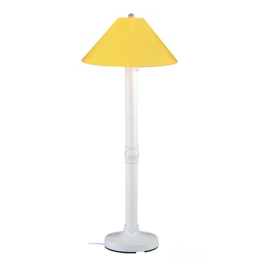 Patio Living Concepts Seaside 60 In White Outdoor Floor Lamp With Patio Living Concepts Seaside 60 In White Outdoor Floor Lamp With Ercup Shade