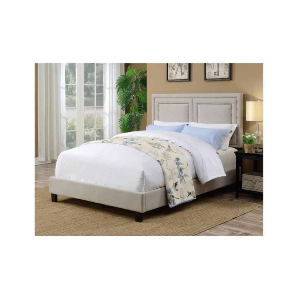 Pulaski Furniture All In One Nail Head Trim Framed Upholstered Light Pulaski Furniture All In One Nail Head Trim Framed Upholstered Light Beige Queen Bed Ds D009 290 506 The Home Depot