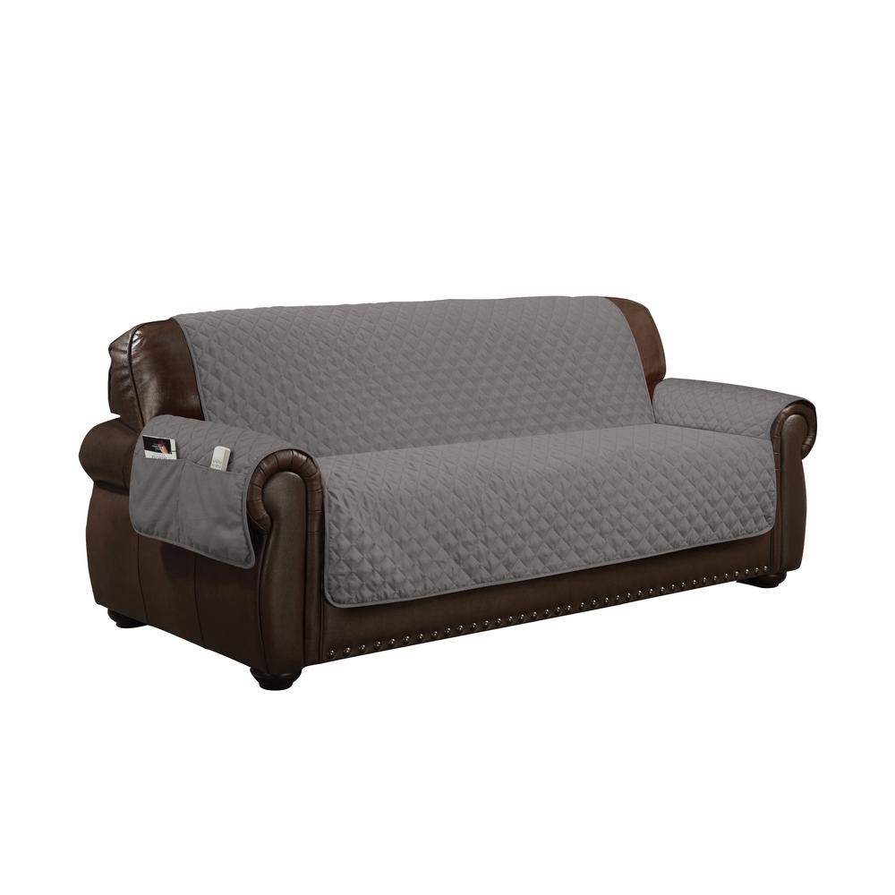 Gray Slipcovers Living Room Furniture The Home Depot