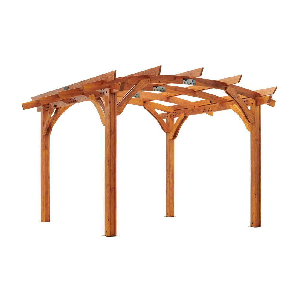 Sonoma 12 Ft X Redwood Douglas Fir Arched Pergola