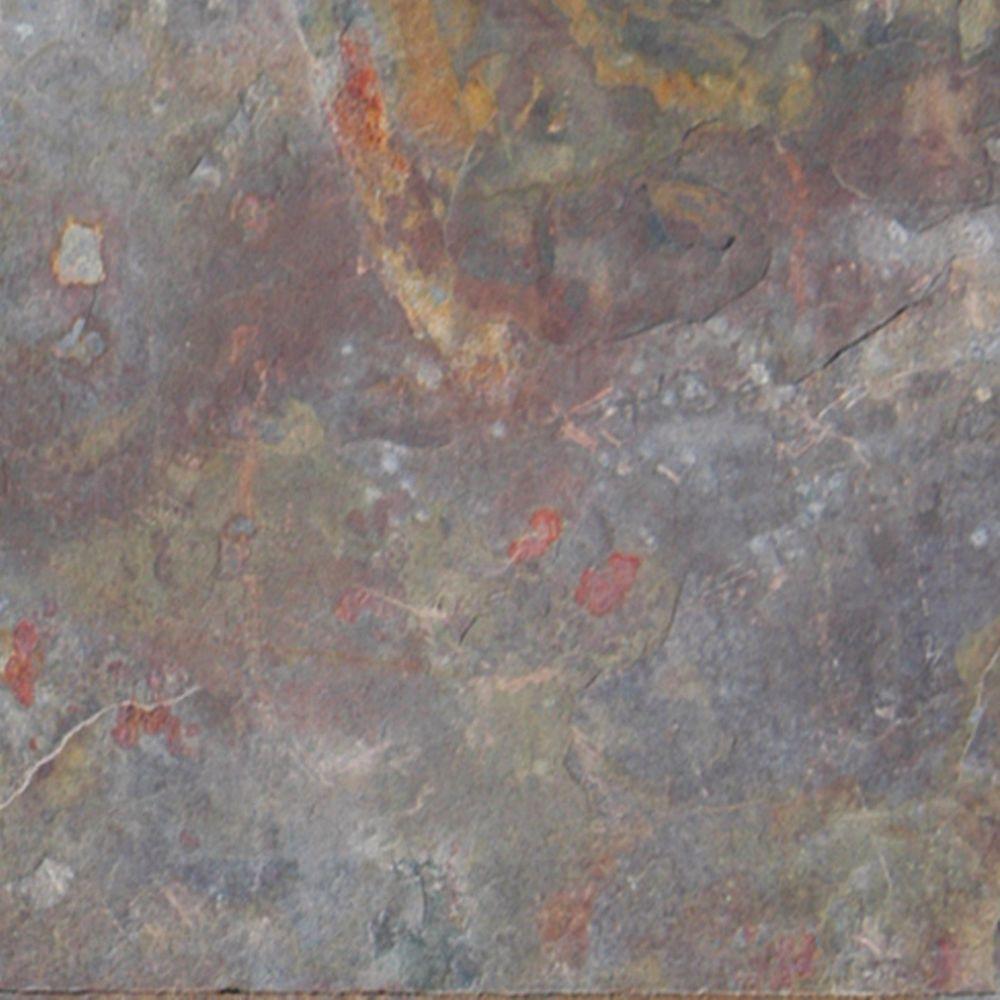 Multi Color Floor Tile Flooring The Home Depot Gauged Slate Floor And Wall Tile 8 9