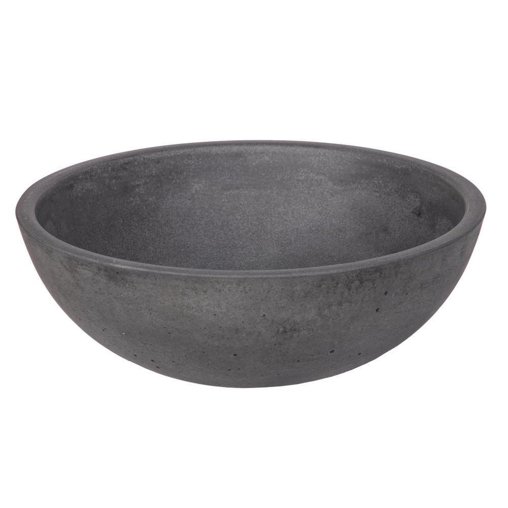Eden Bath 14in Small Concrete Round Vessel Sink in CharcoalEB_N003CB The Home Depot