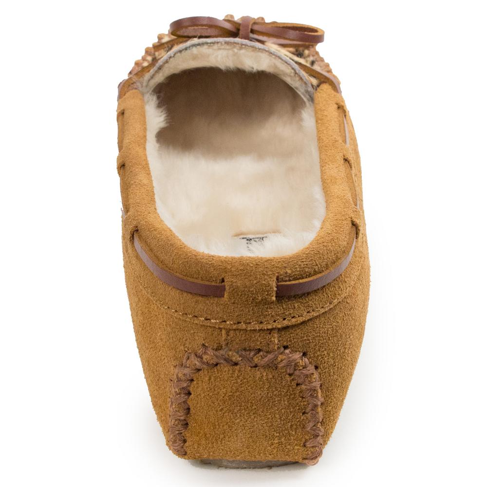 minnetonka leopard cally slipper