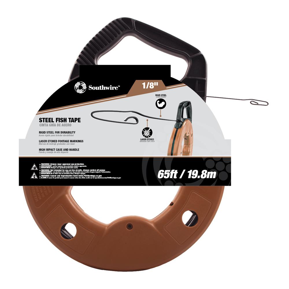 Southwire 1/8 in. x 65 ft. Flat Steel Fish Tape58280040 The Home Depot