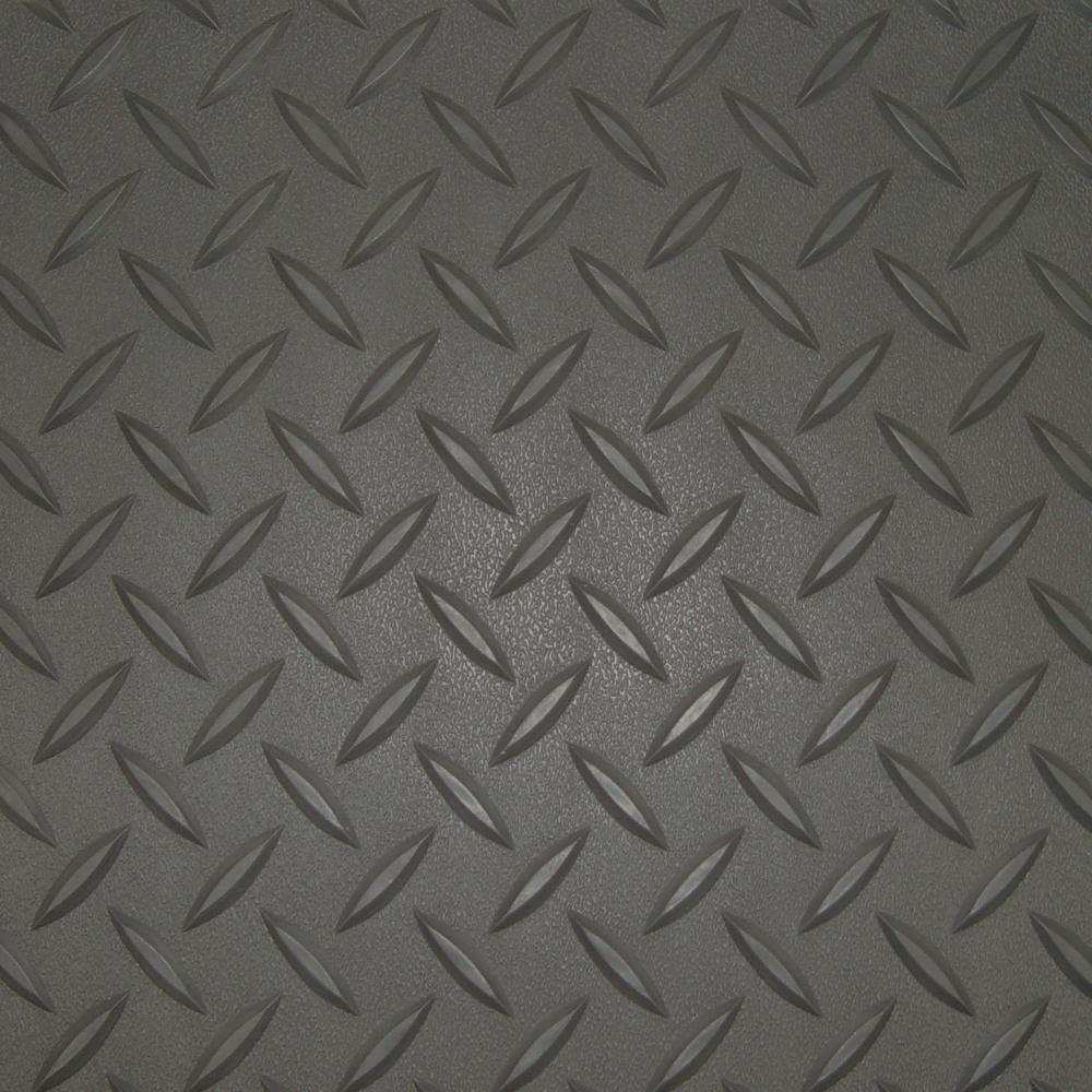 Diamond Deck 7 5 Ft X 10 Ft Charcoal Textured Pvc Floor Mat