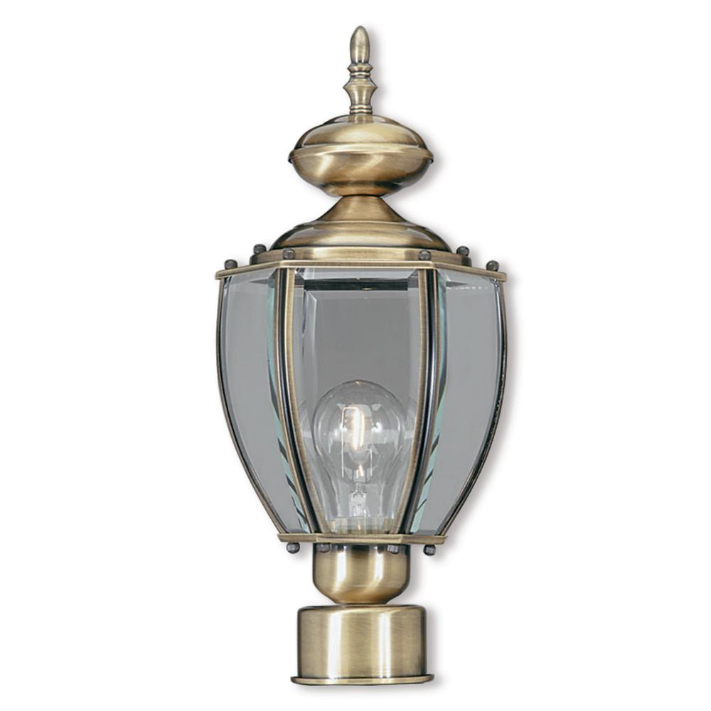 Basics 1 Light Outdoor Antique Brass Post Basics 1 Light Outdoor Antique Brass Post