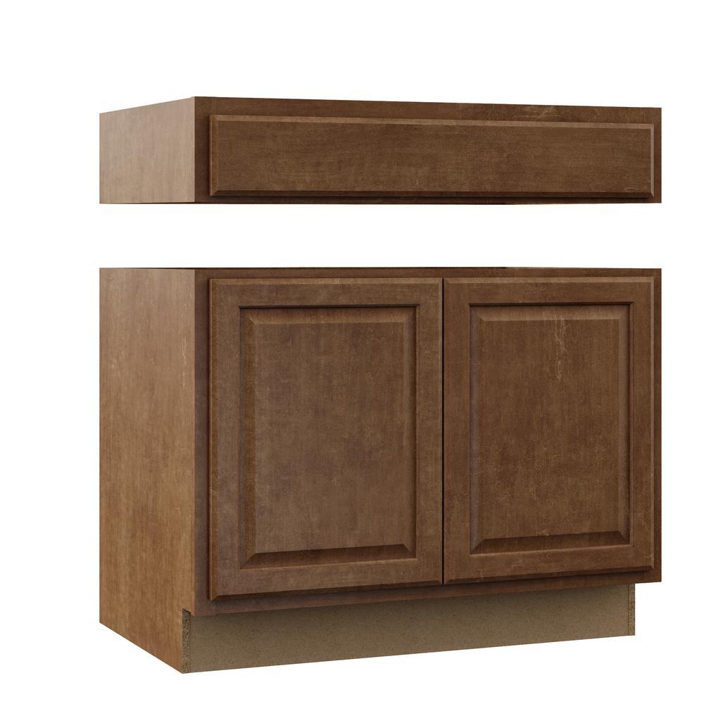 Hampton Base Kitchen Cabinets in Cognac - Kitchen - The Home Depot