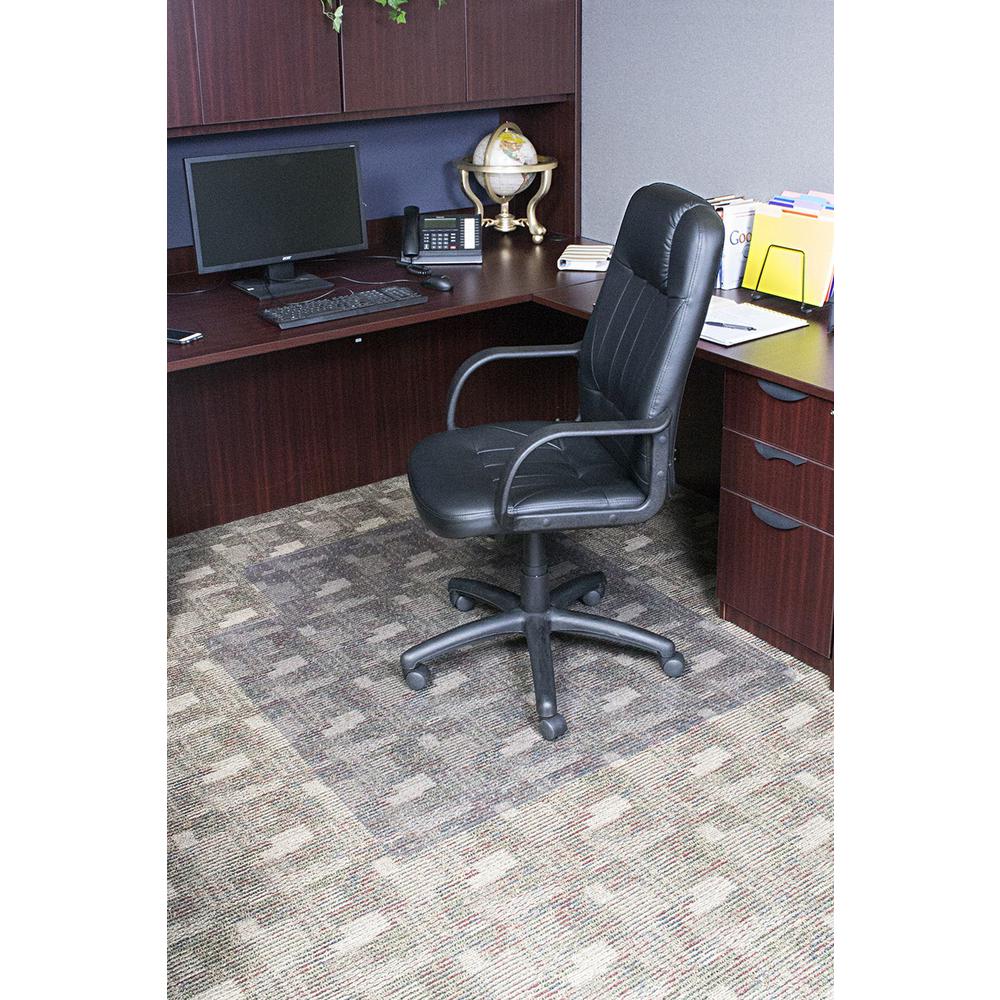 Dimex 45 In X 53 Clear Office Chair Mat With Lip For Low Pile Carpet Bpa And Phthalate Free