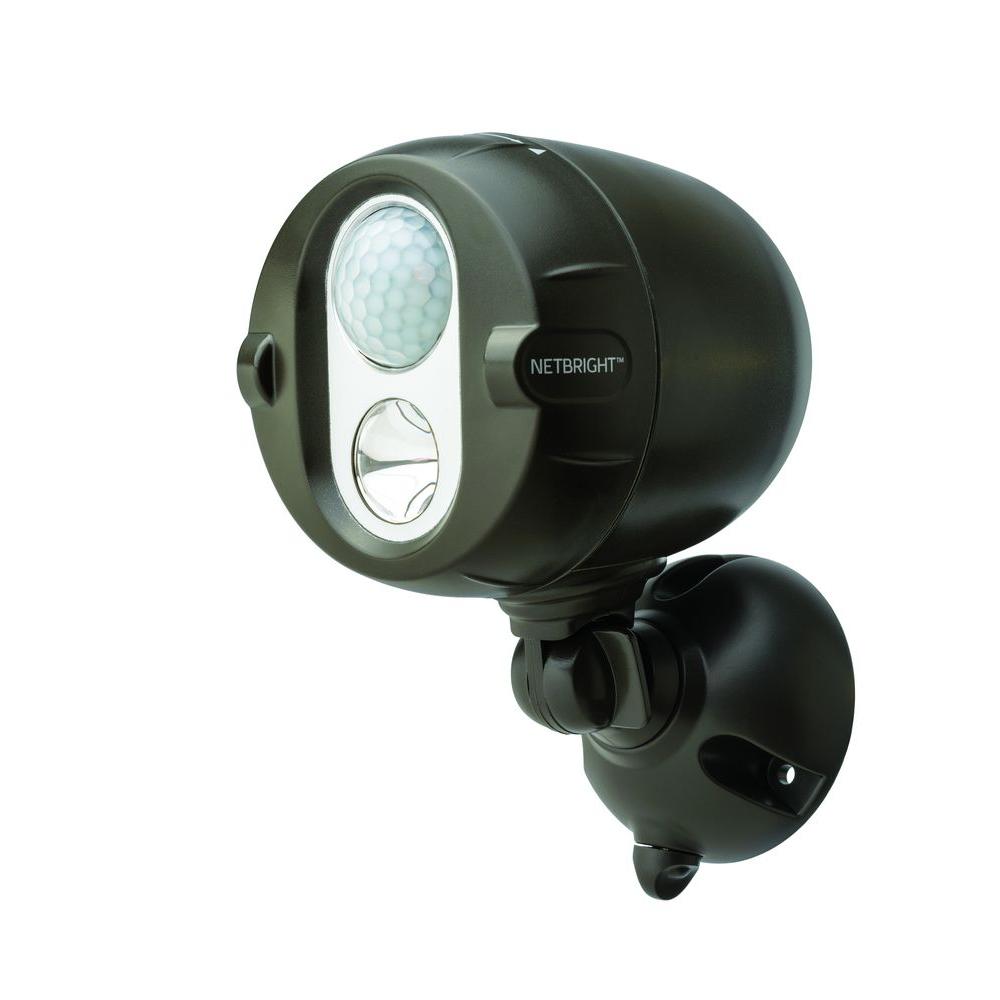 Battery Outdoor Security Lighting The Home Depot Networked Wireless Motion Sense Activated Outdoor Netbright Spot Light