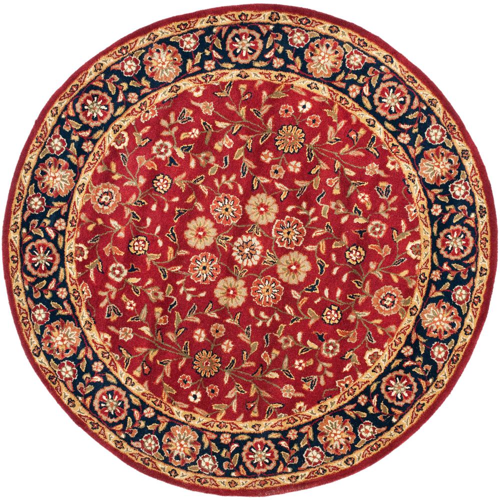 Safavieh Heritage Red/Navy 8 ft. x 8 ft. Round Area RugHG966A8R The