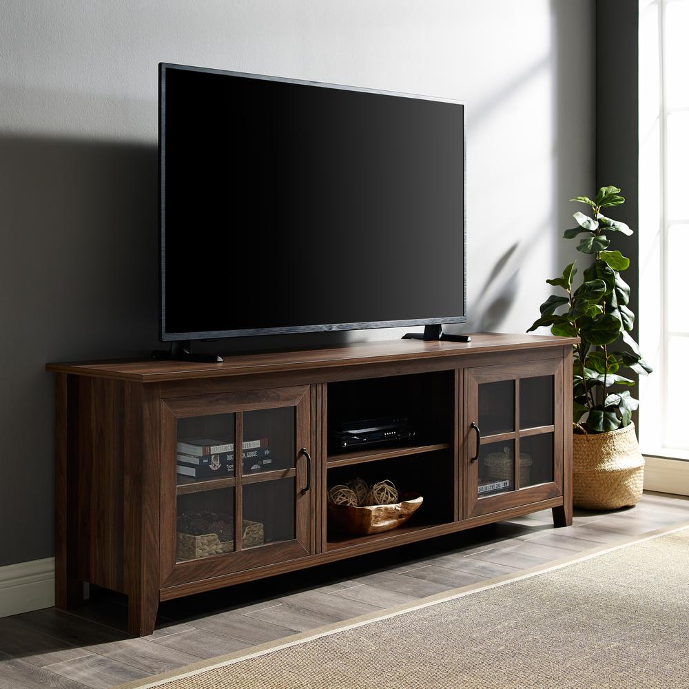 Walker Edison Furniture Company 70 in. Dark Walnut ...