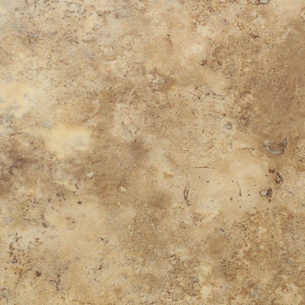 Floorworks Travertine Gold 18 in. x 18 in. x 0.118 in. Luxury Vinyl