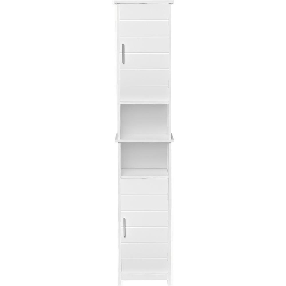 13 4 In W Bath Tower Linen Cabinet 2 Doors Chrome Handle In