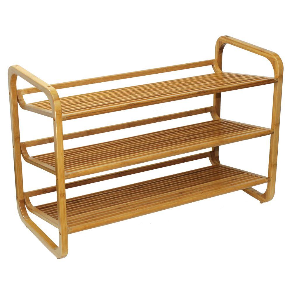 Oceanstar 9 Pair 3Tier Bamboo Shoe RackSR1231 The Home Depot