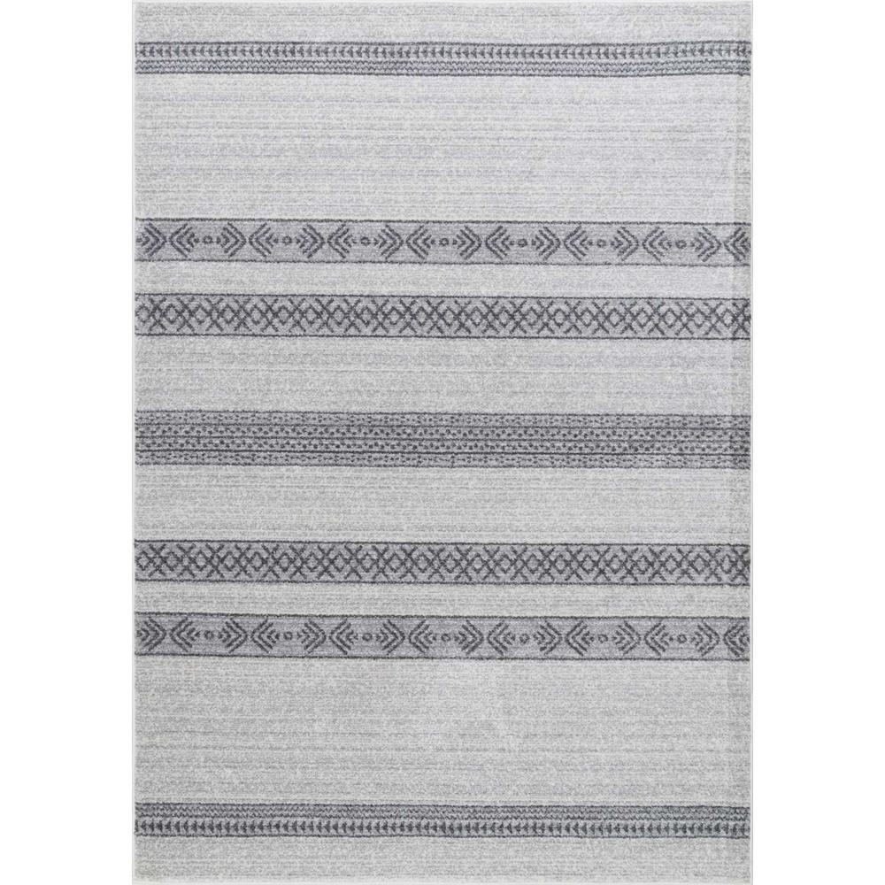 Nuloom Vintage Striped Makeda Grey 8 Ft X 12 Area Rug
