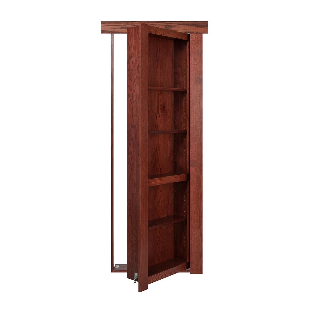 The Murphy Door 32 in. x 80 in. Flush Mount Assembled Oak Cherry Stained Universal Solid Core