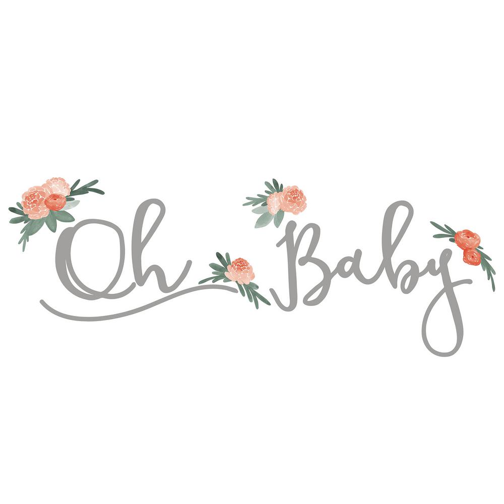 WallPOPs Multicolor Oh Baby Wall Quote DecalDWPQ3287 The Home Depot