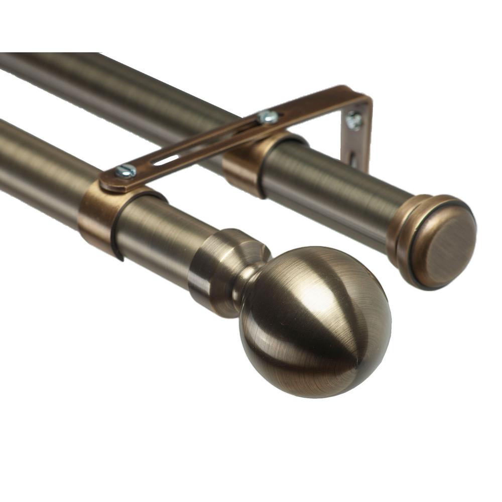 84 120 Double Curtain Rods Curtain Rods The Home Depot