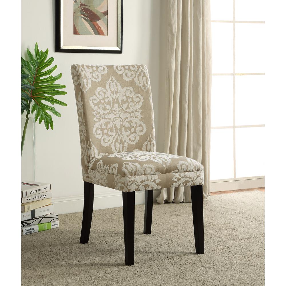 Itaki Taupe And Ivory Parsons Dining Chair