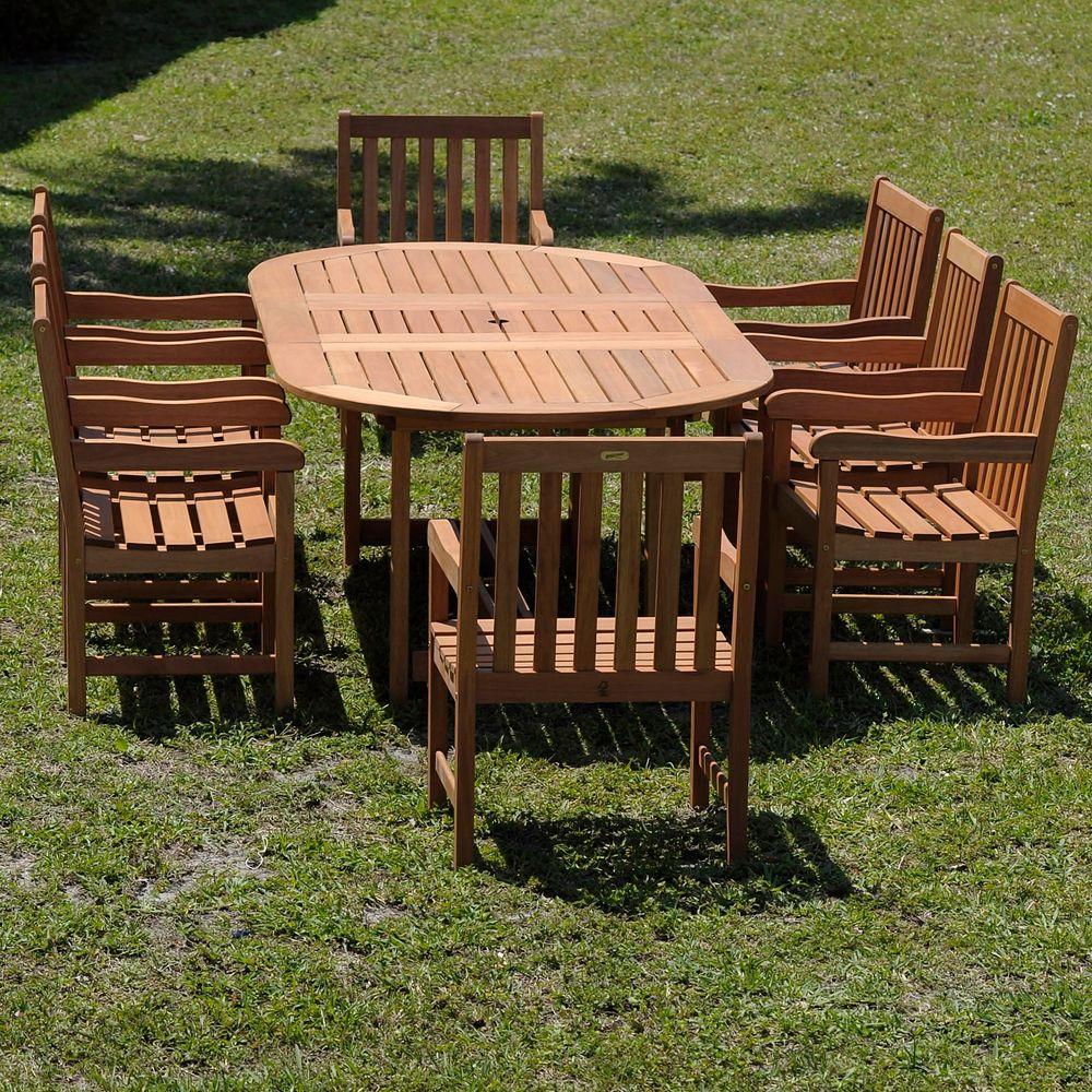 Amazonia Milano Grand Deluxe 9 Piece Extendable Patio Dining Set