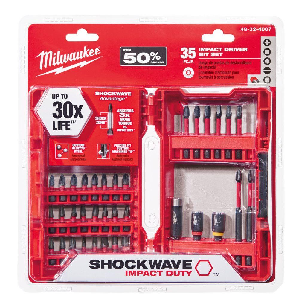 Milwaukee Shockwave Impact Duty Steel Driver Bit Set (35Piece)4832