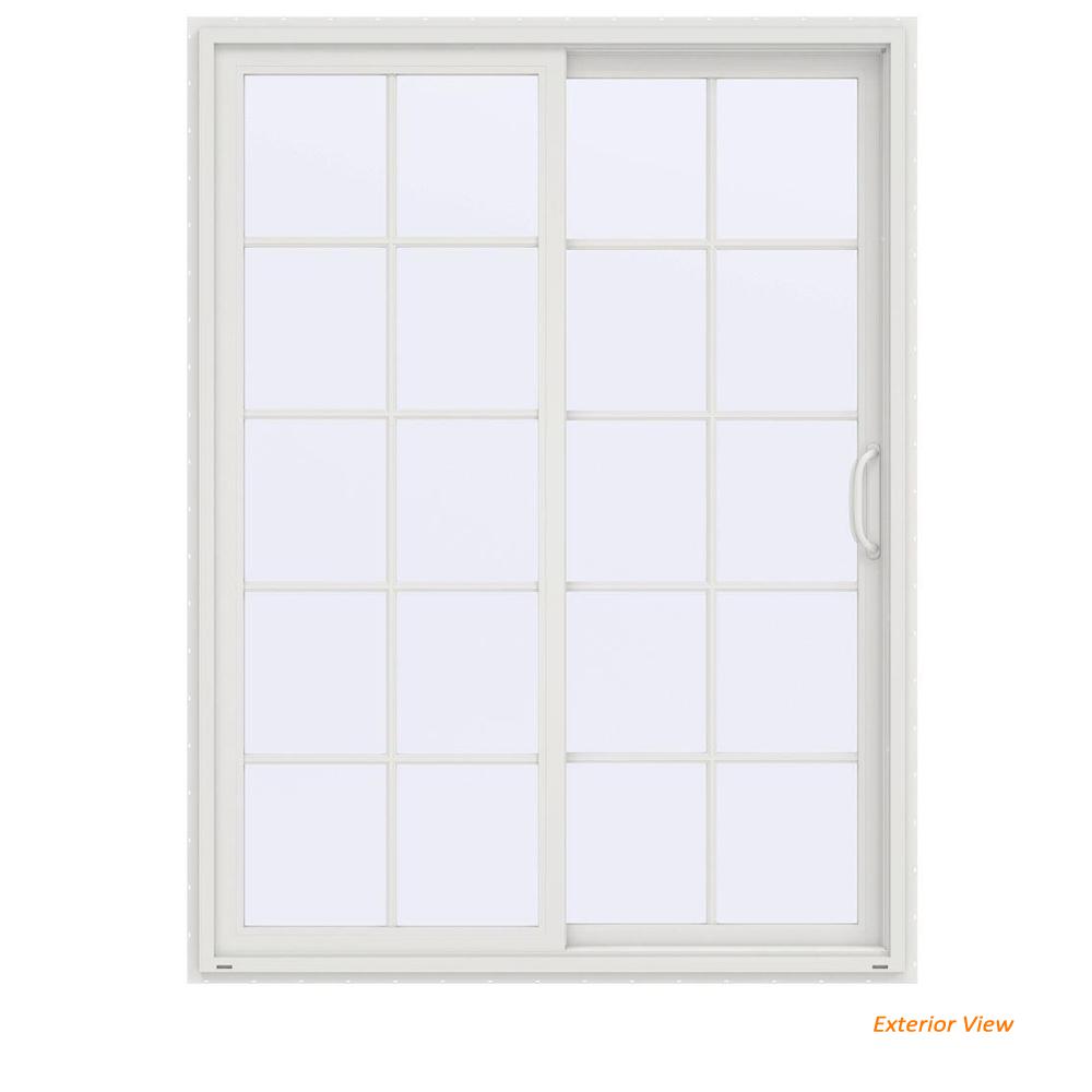 JELDWEN 60 in. x 80 in. V4500 Contemporary White Vinyl RightHand 10