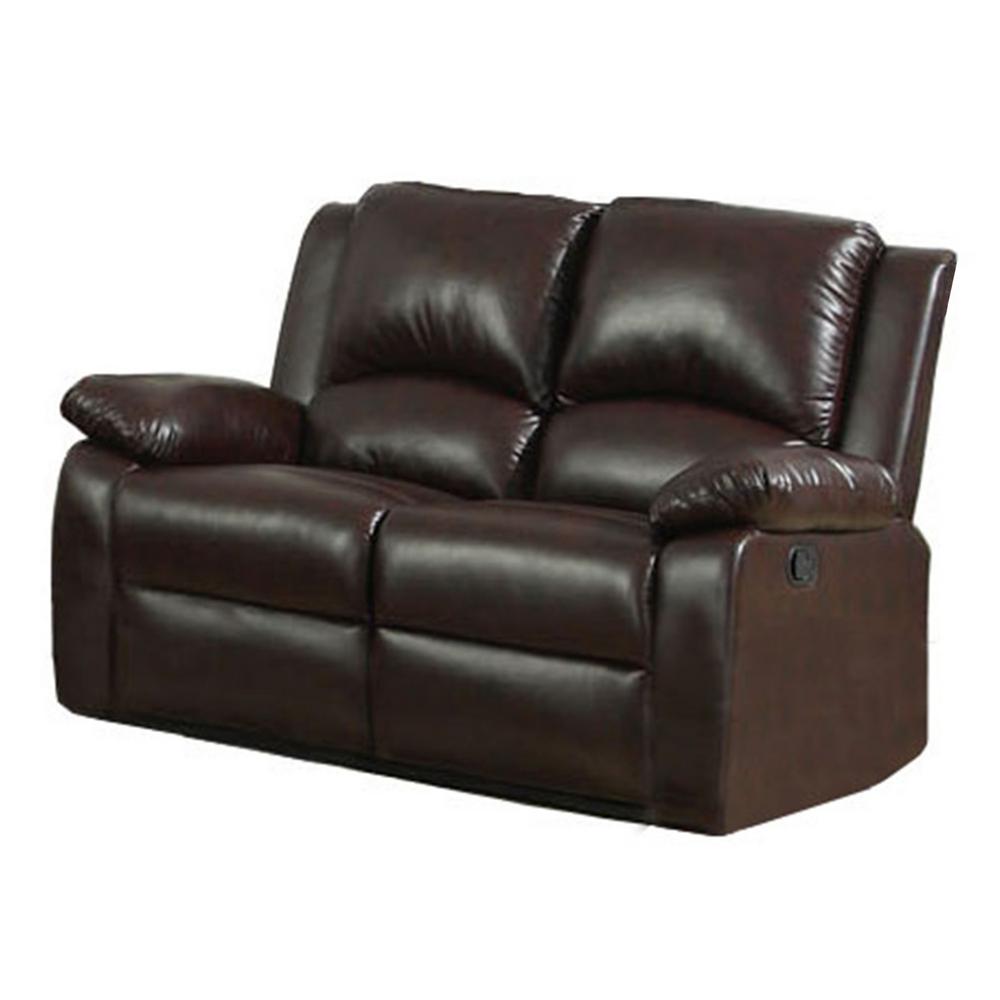 Furniture Of America Oxford Rustic Dark Brown Leatherette