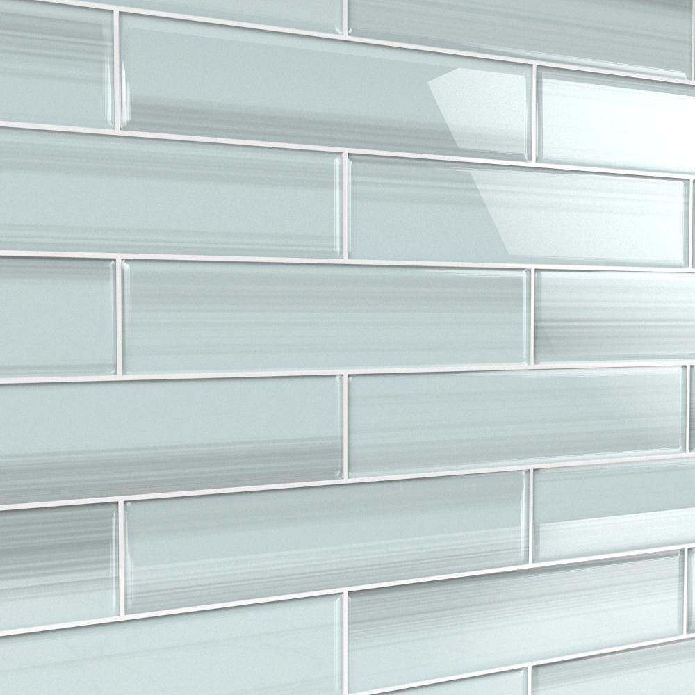Bodesi Vesper 3 in. x 12 in. Glass Tile for Kitchen Backsplash and