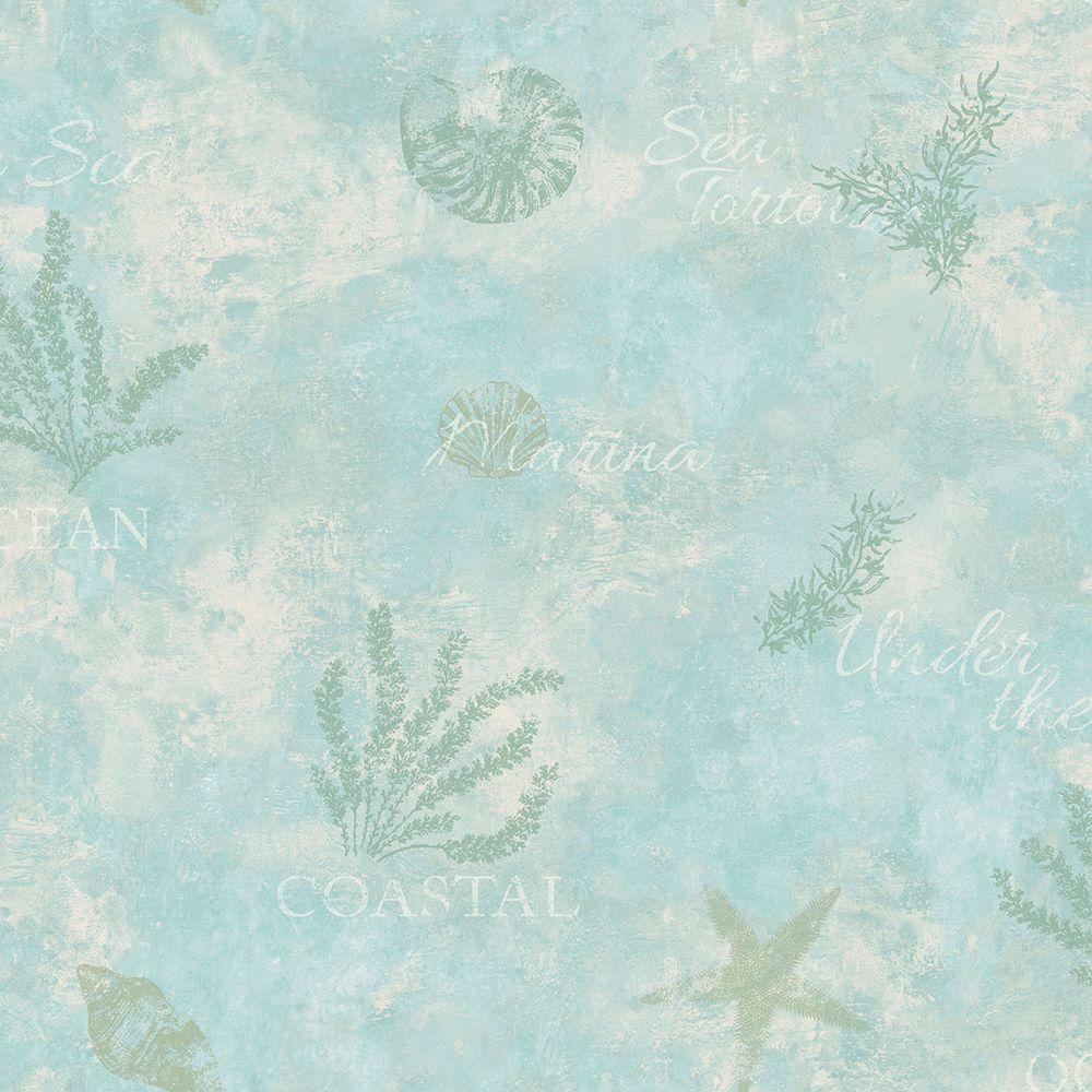 Chesapeake Marina Aqua Scenic Seaside Wallpaper-DLR54573 - The Home Depot