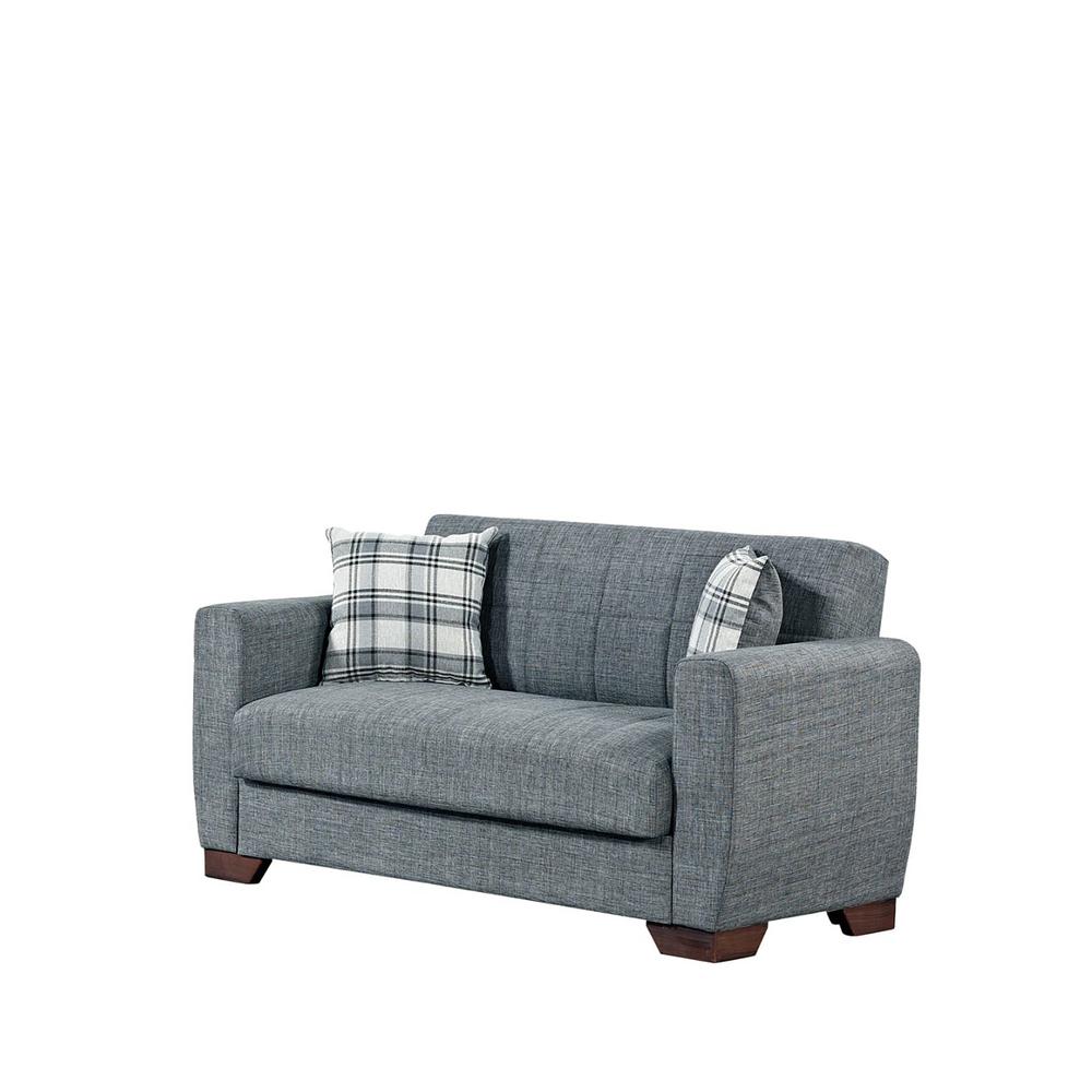 Ottomanson Barato Gray Fabric Upholstery Convertible Love Seat Fabric Upholstery Convertible Love Seat