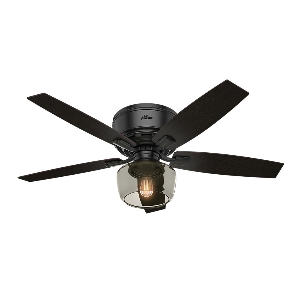 Hunter Bennett 52 In Led Low Profile Matte Black Indoor Ceiling Fan With Globe Light Kit And Handheld Remote Control 53393 The Home Depot - Ceiling Fan Light Shuts Off By Itself Hunter Bennett 52 In Led Low Profile Matte Black Indoor Ceiling Fan With Globe Light Kit And Handheld Remote Control 53393 The Home Depot - Ceiling Fan Light Shuts Off By Itself