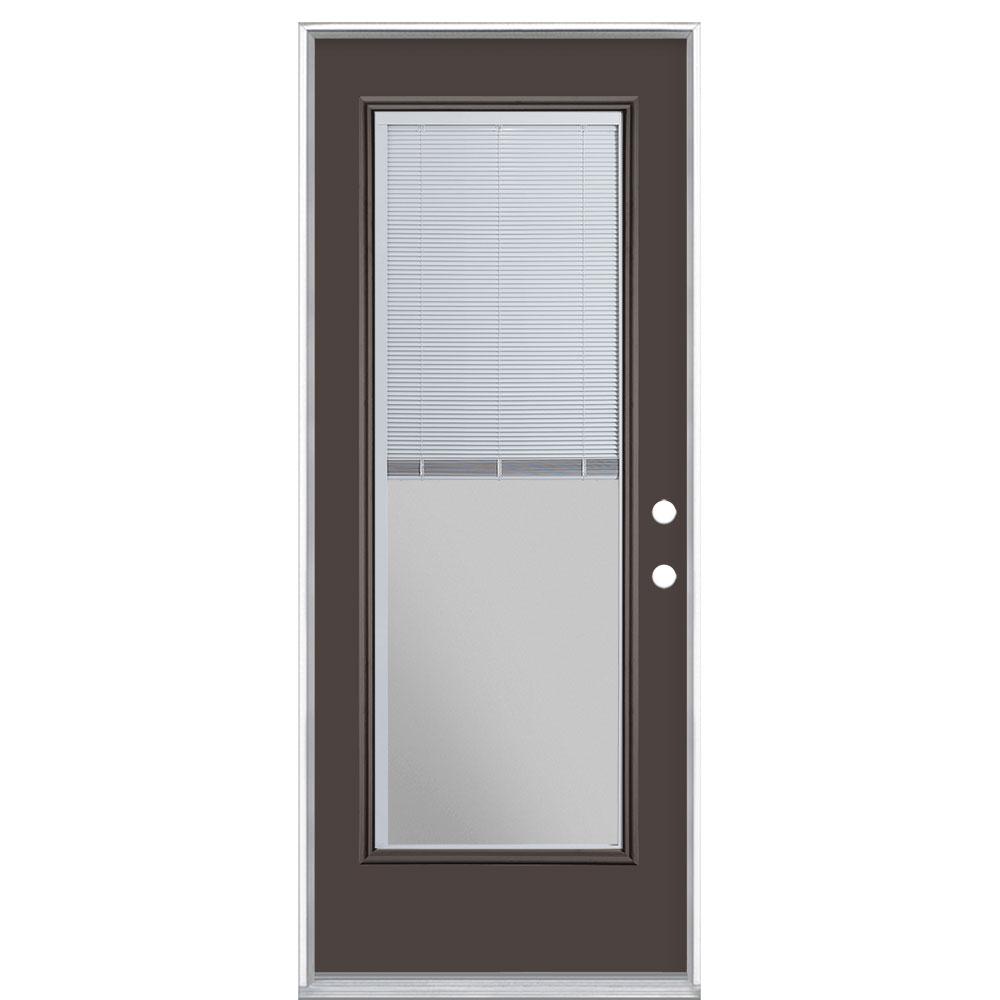 Minimalist Full Lite Steel Exterior Door for Small Space