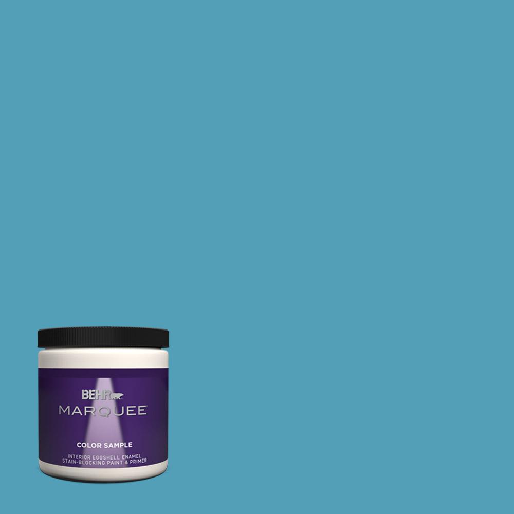 Behr Marquee 8 Oz M480 5a North Pole Blue Eggshell Enamel Interior M480 5a North Pole Blue Eggshell Enamel Interior