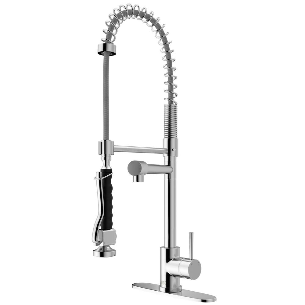 Vigo Zurich Single Handle Pull Down Sprayer Kitchen Faucet With