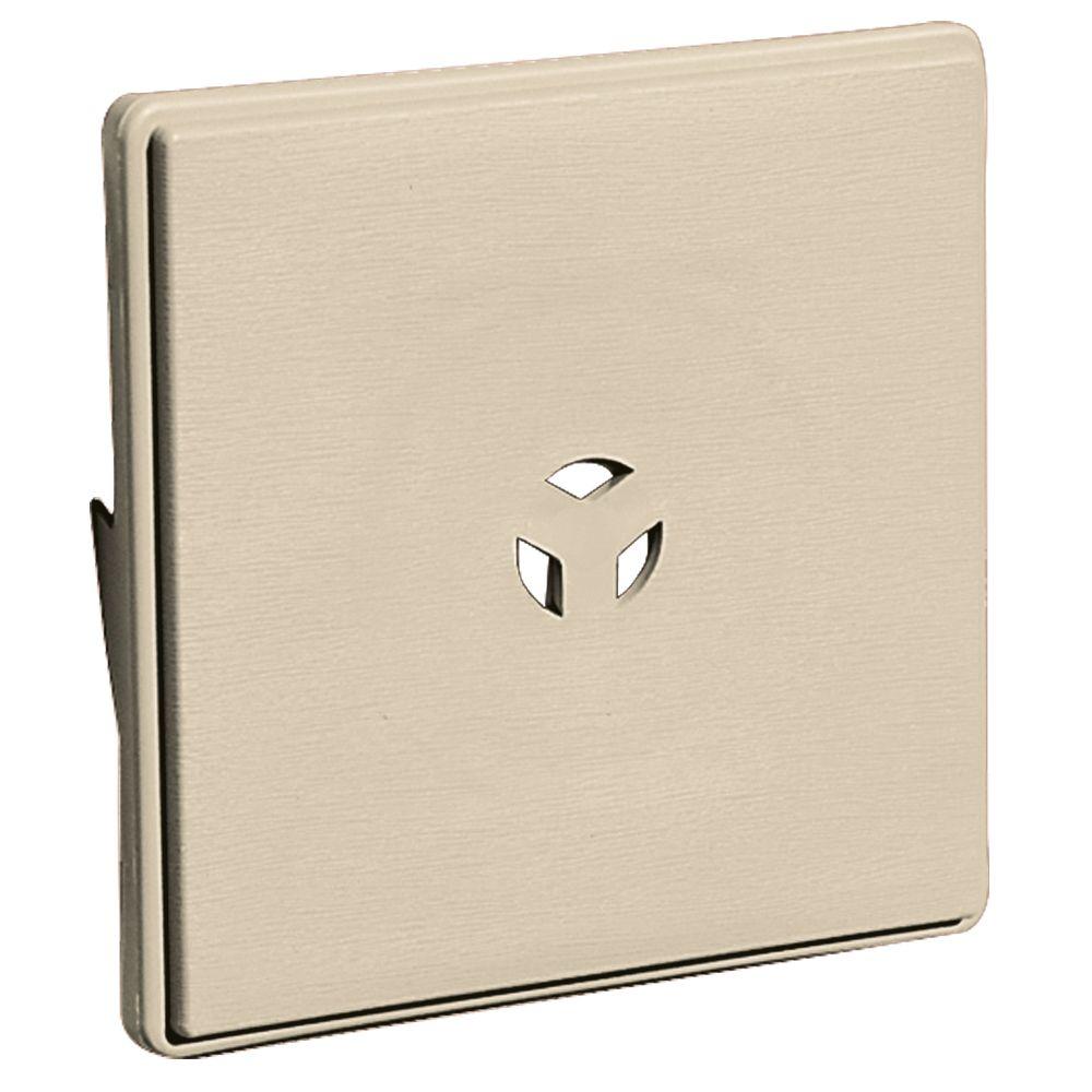 Builders Edge 6.625 x 6.625 049 Almond Surface Mounting Block for