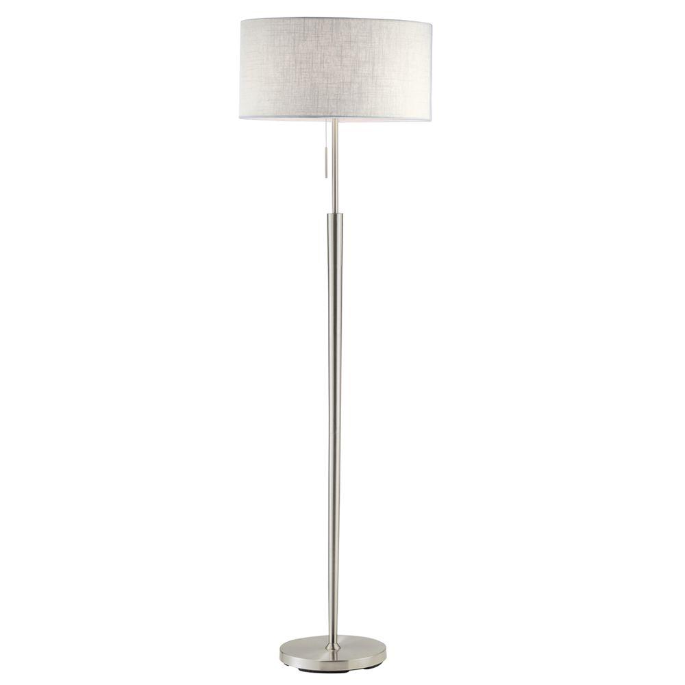 Adesso Starburst 60 In Chrome Floor Lamp 3261 22 The Home Depot Satin Steel Floor Lamp