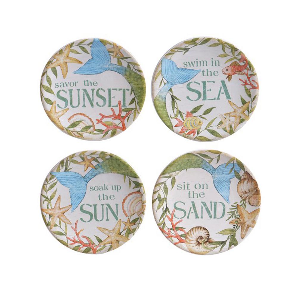 Certified International Sea Beauty 6 In Multi Colored Canape