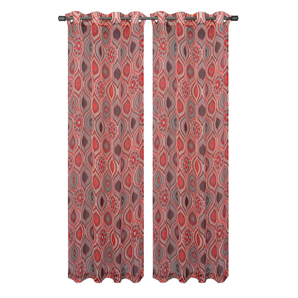 Window Elements Sheer Olina Printed Sheer 54 In W X 84 In L