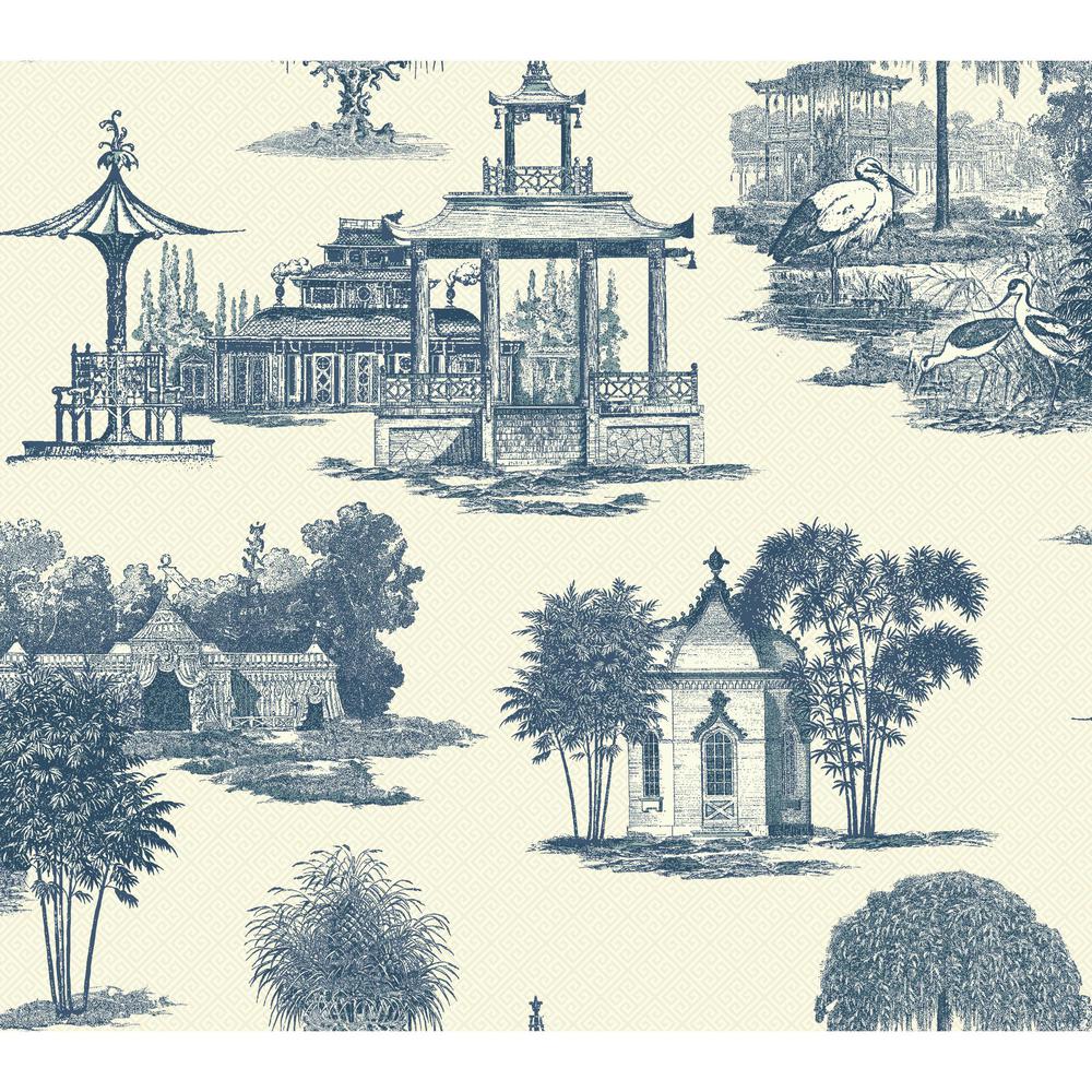 York Wallcoverings Old World Toile Wallpaper-AT4241 - The Home Depot